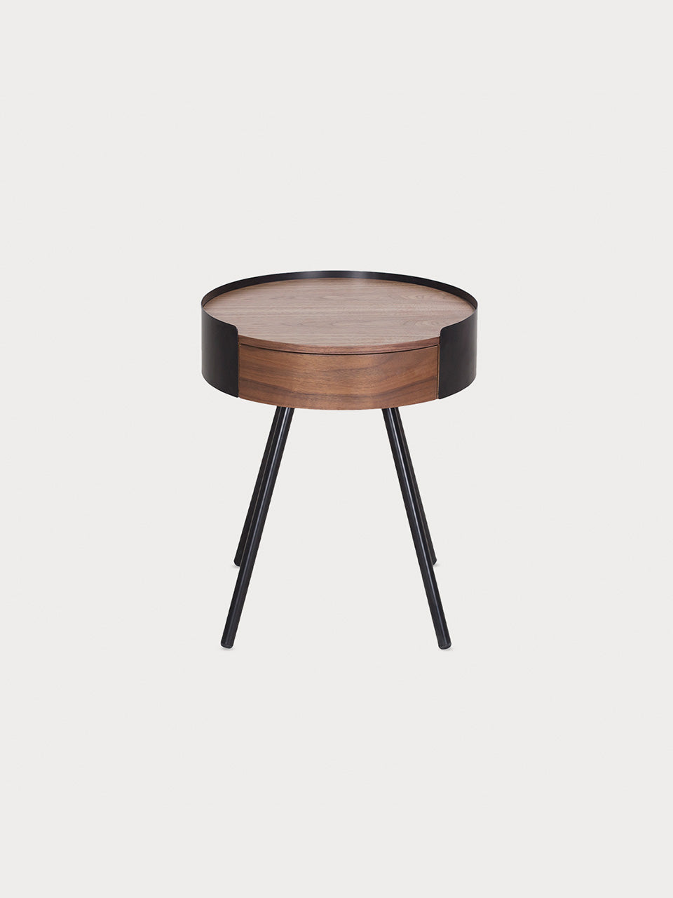 Mesa de noche de madera de roble