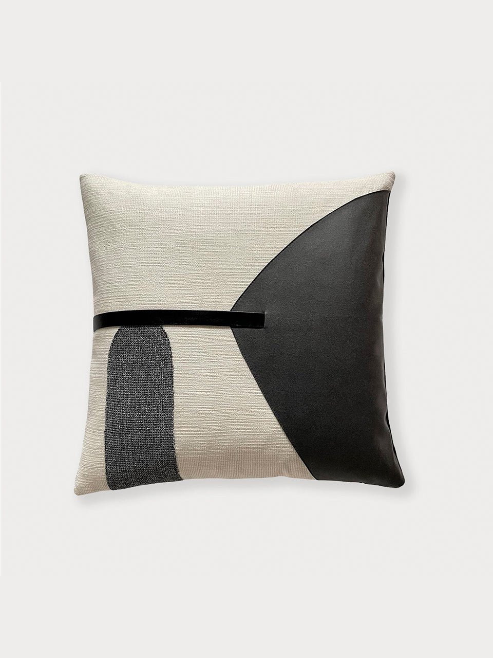 Cojín cuadrado estampado de alternas texturas 45 x 45 cm con relleno incluido
