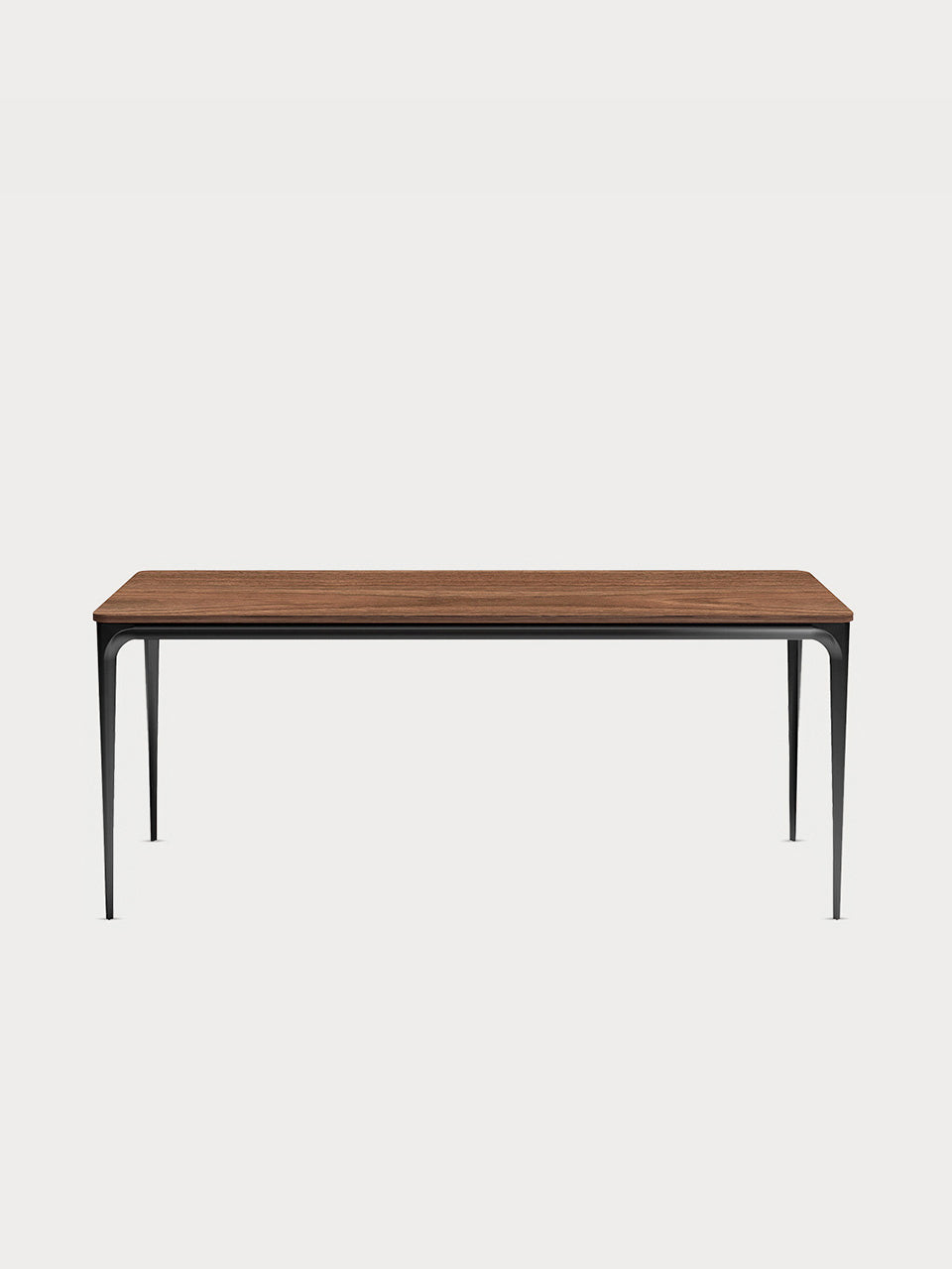 Mesa de madera de nogal 180 cm de ancho en vista frontal