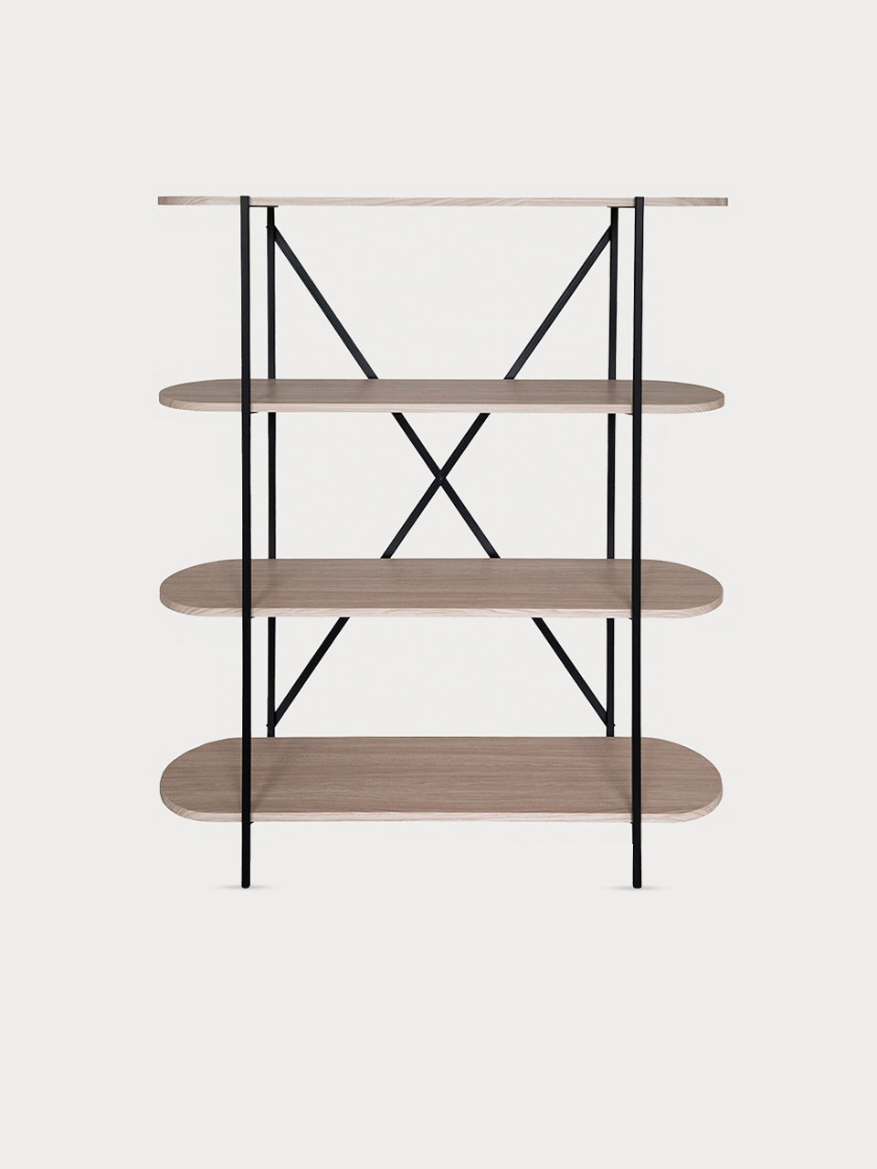Estantería de madera de 4 estantes y metal en medida de 120x150cm