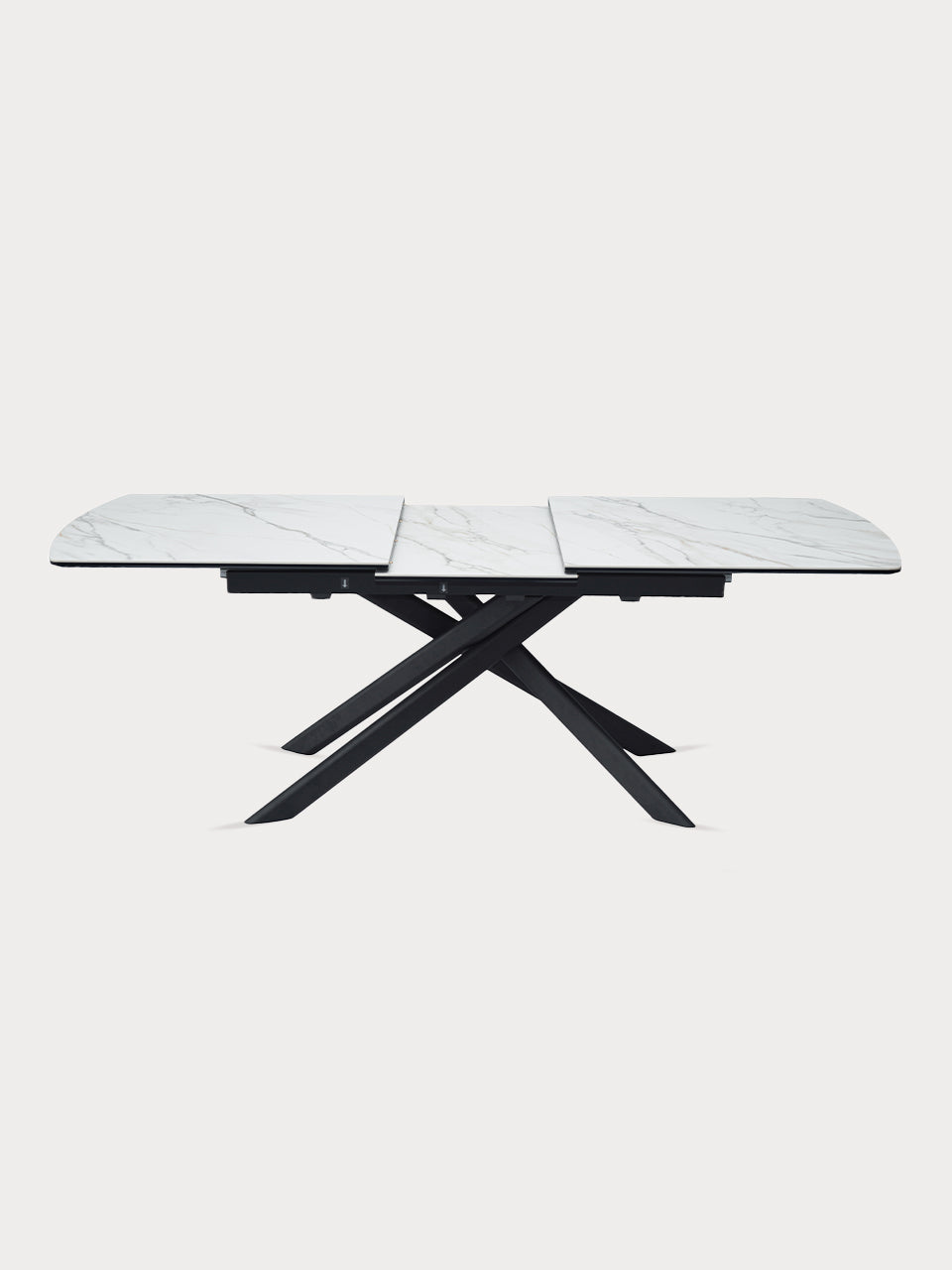 Mesa de comedor de cerámica efecto mármol, extensible 180 - 180 cm