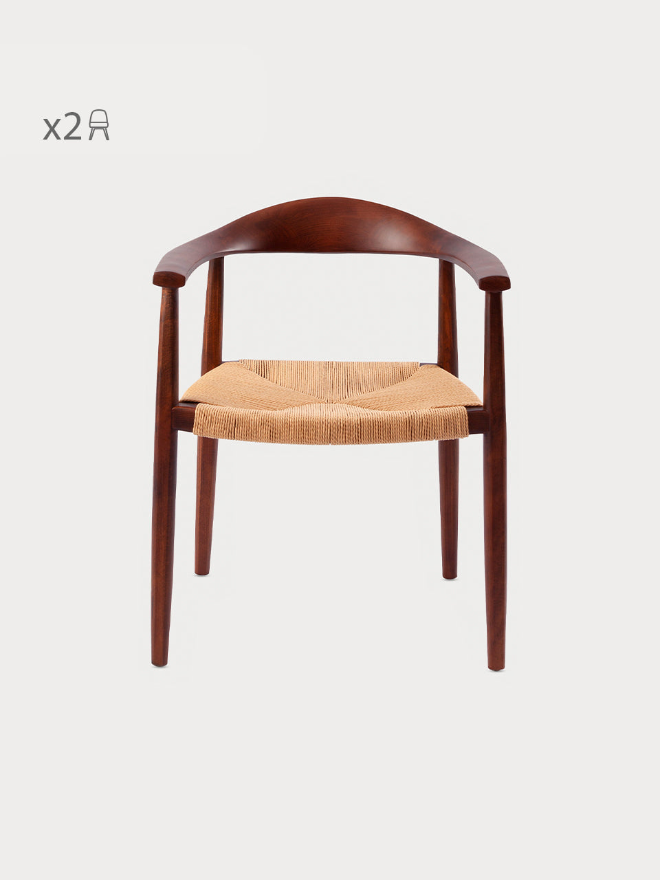 Silla rústica de madera de haya