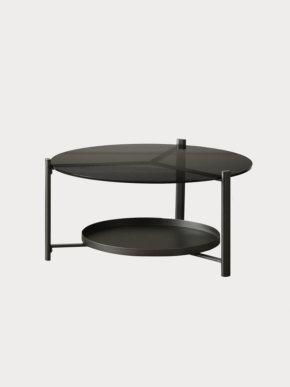 Mesa de centro en vidrio templado y acero