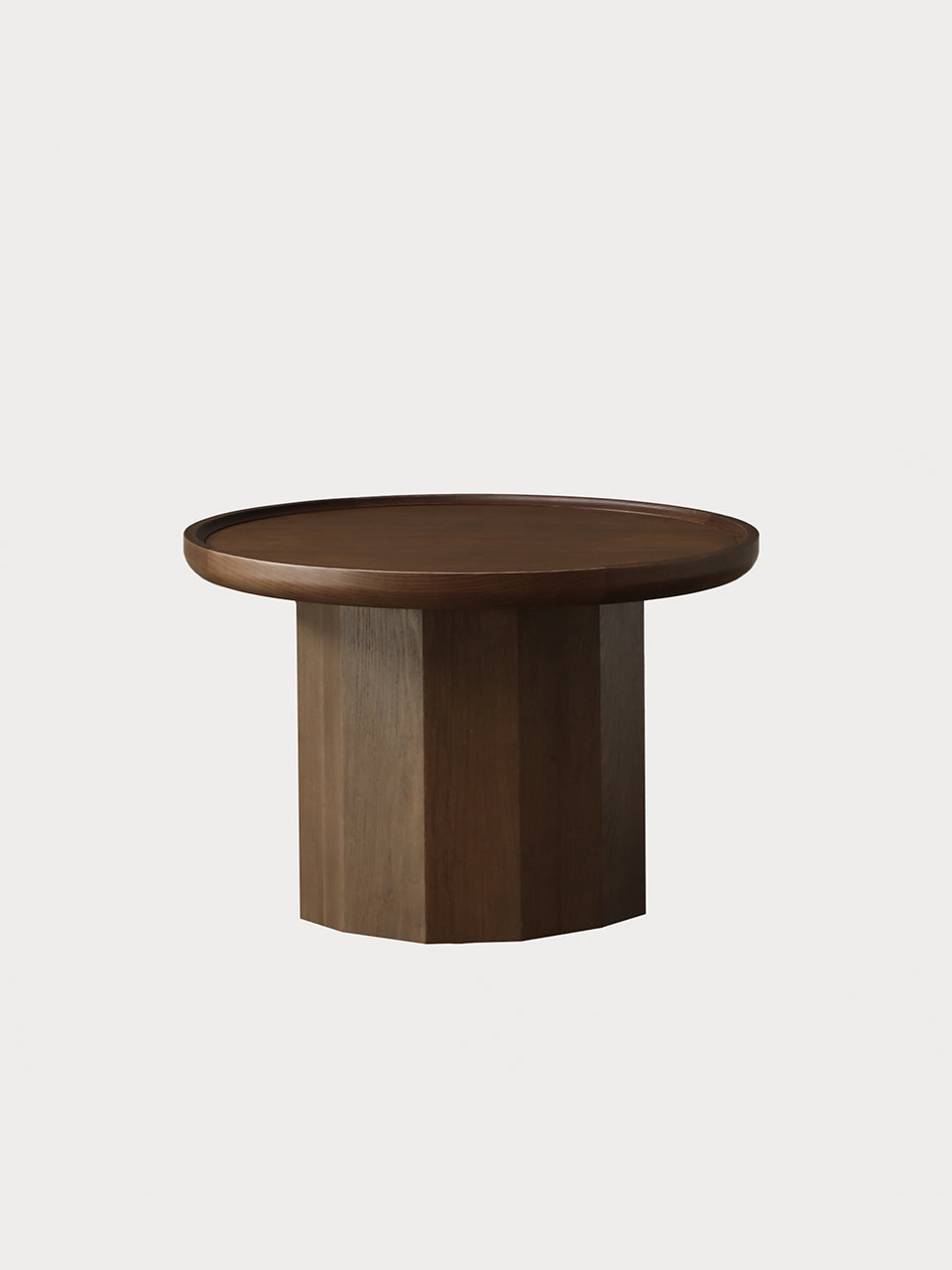 Mesa de centro de madera maciza color marrón