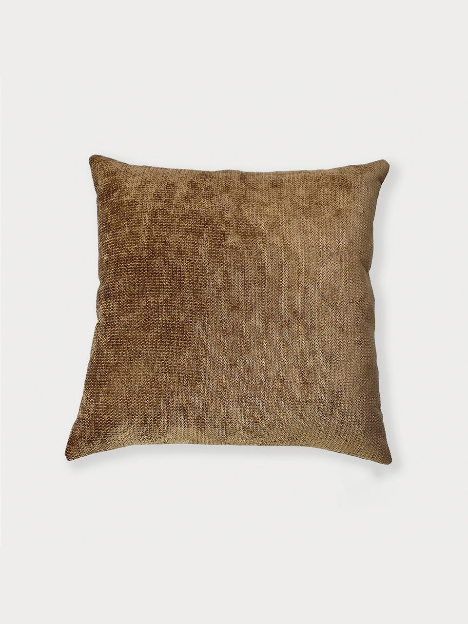 Cojín de terciopelo marrón 60 x 60 cm con relleno incluido