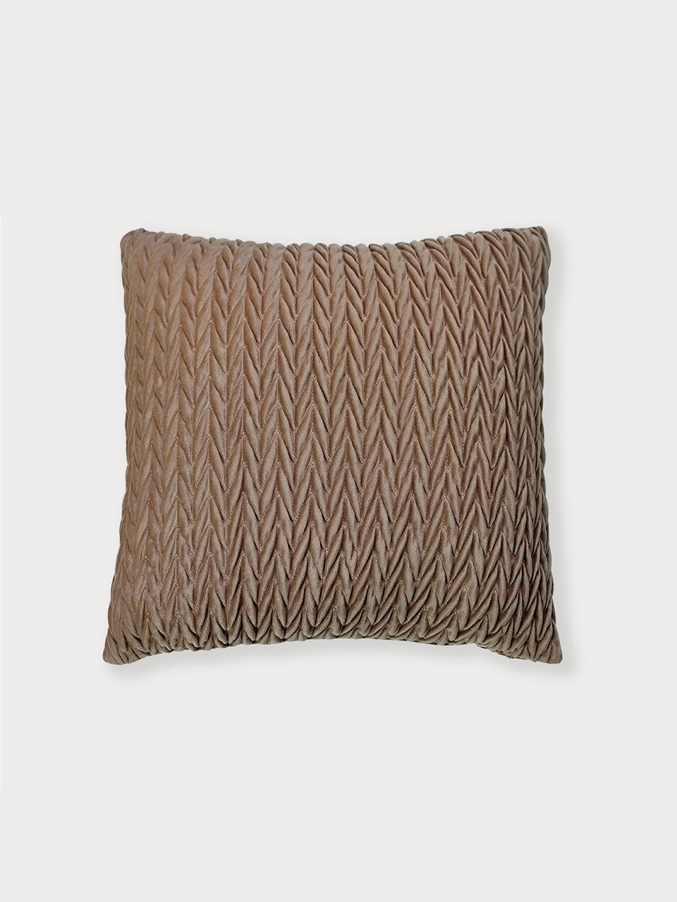 Cojín cuadrado con relieve espiga 45 x 45 cm con relleno incluido