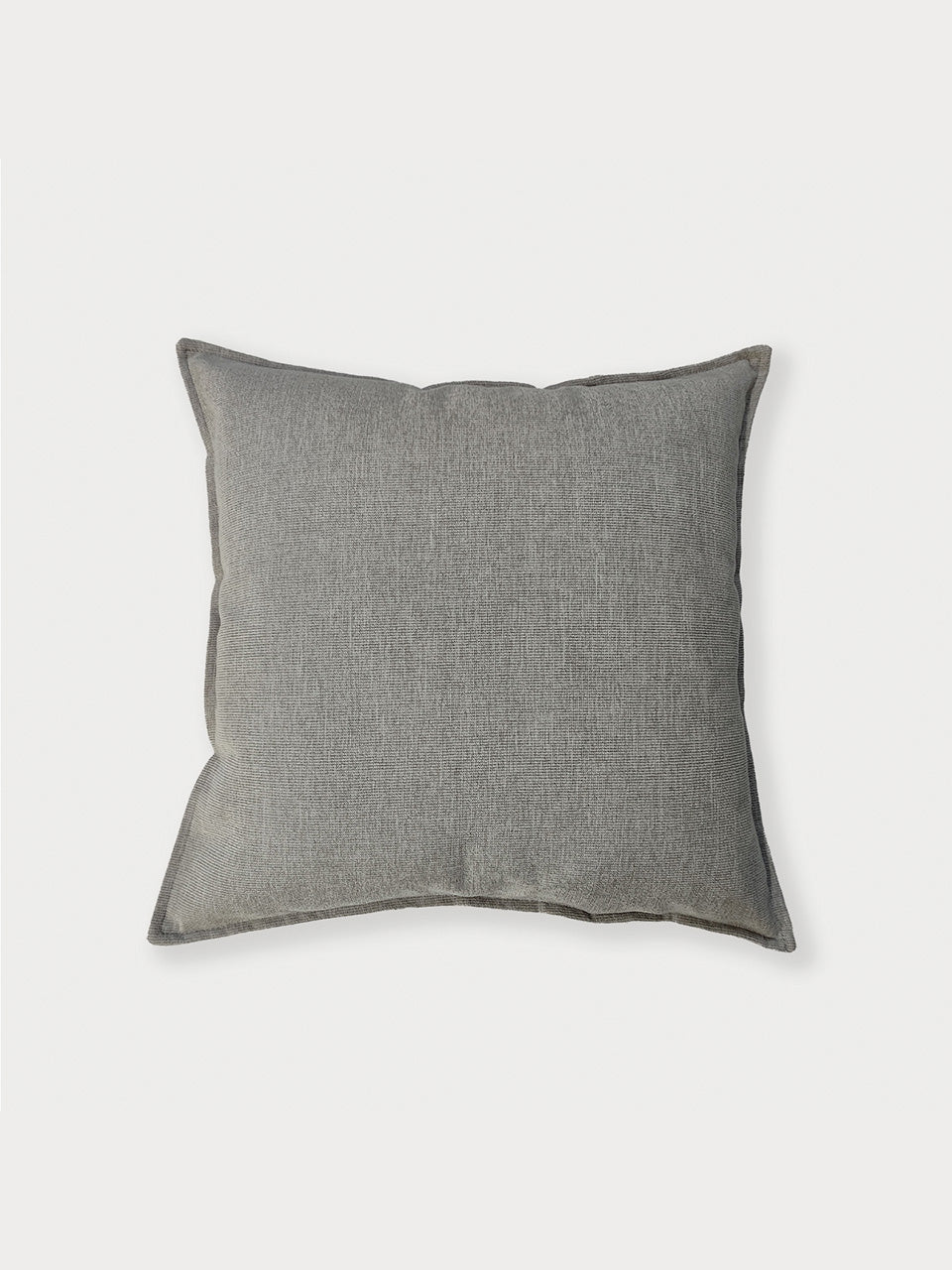 Cojín cuadrado con tejido de tela gris 60 x 60 cm con relleno incluido