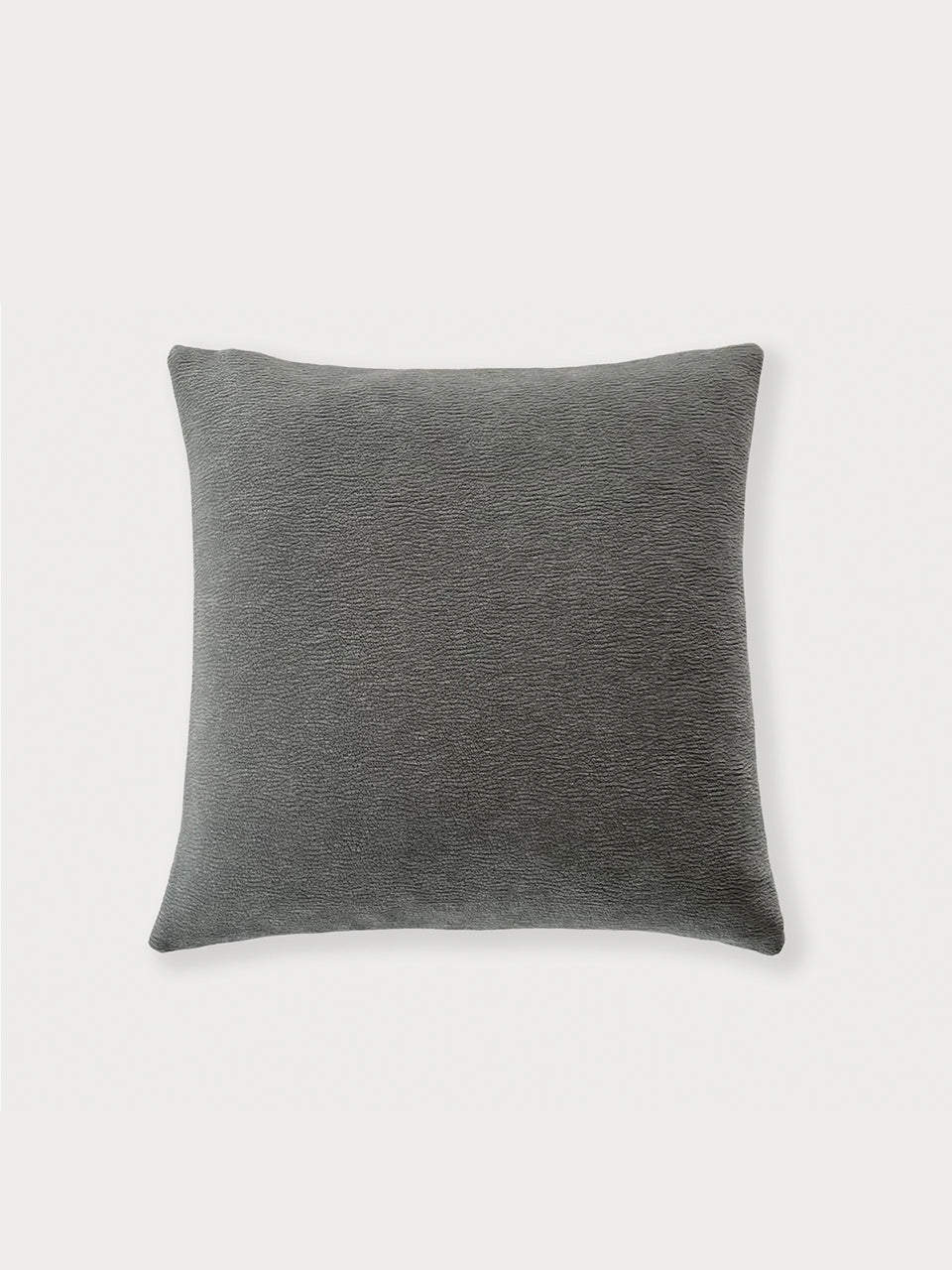 Cojín de terciopelo gris 60 x 60 cm con relleno incluido