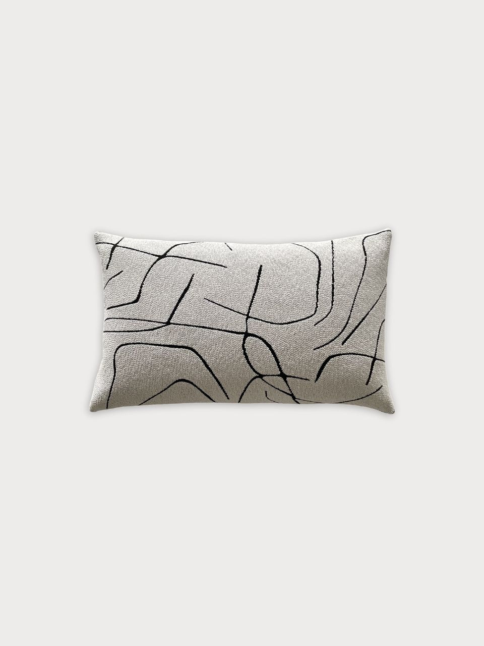 Cojín rectangular con formas lineales 30 x 50 cm con relleno incluido