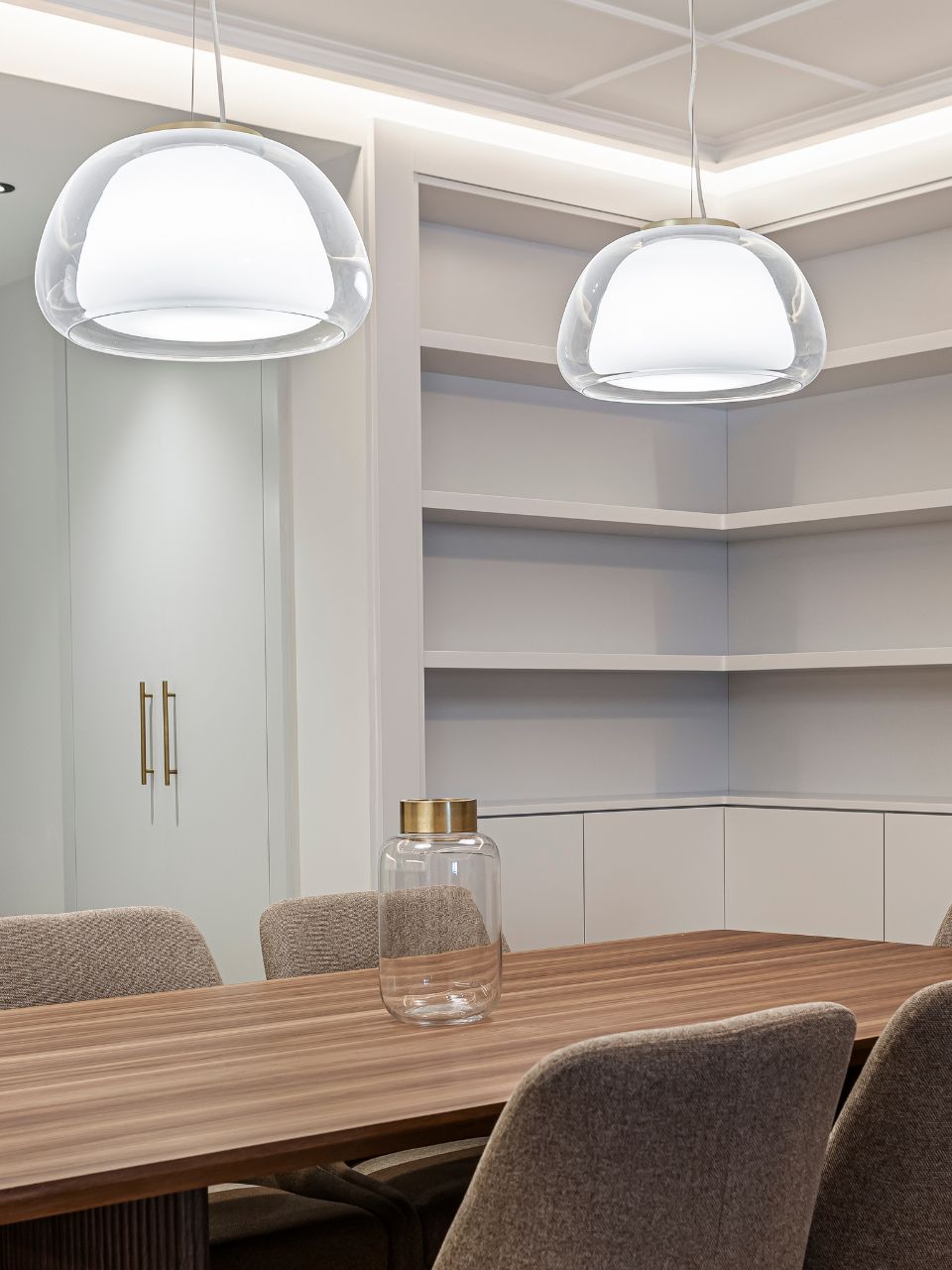 Lámpara de techo de cristal dorada