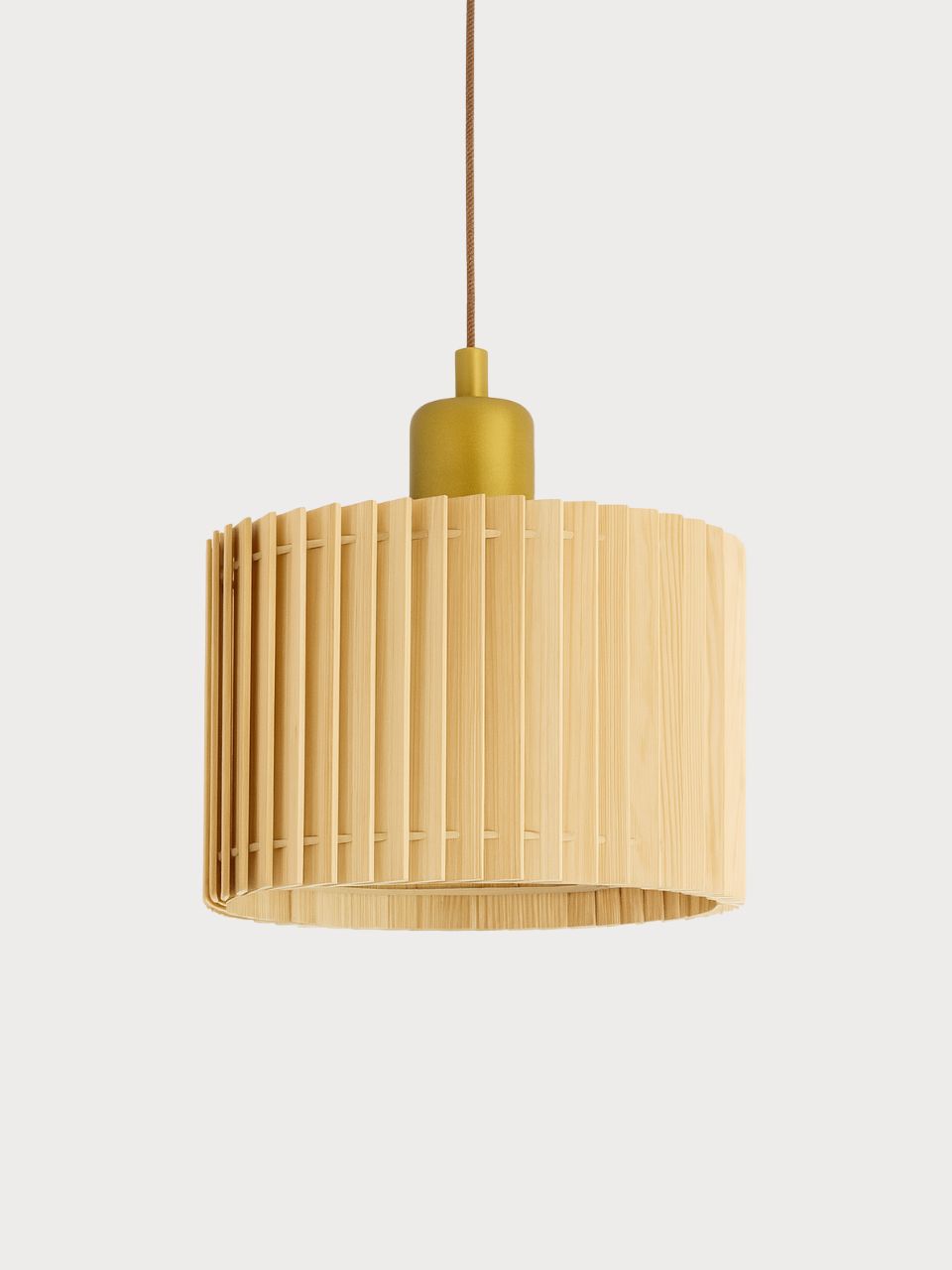 Lámpara de techo de madera acanalada