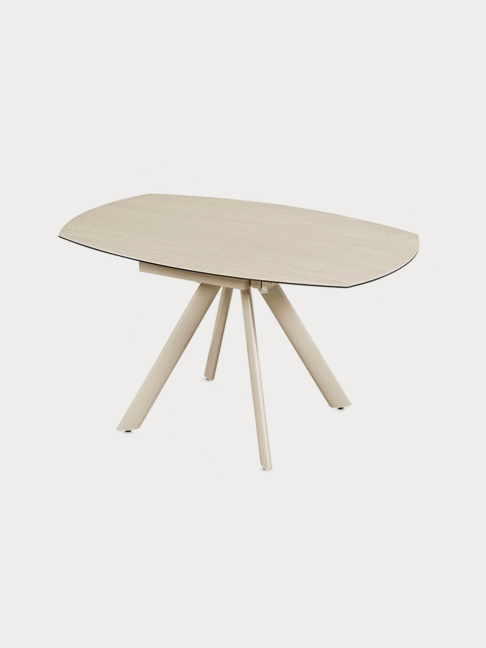 Mesa de comedor plegada en piedra de travertino