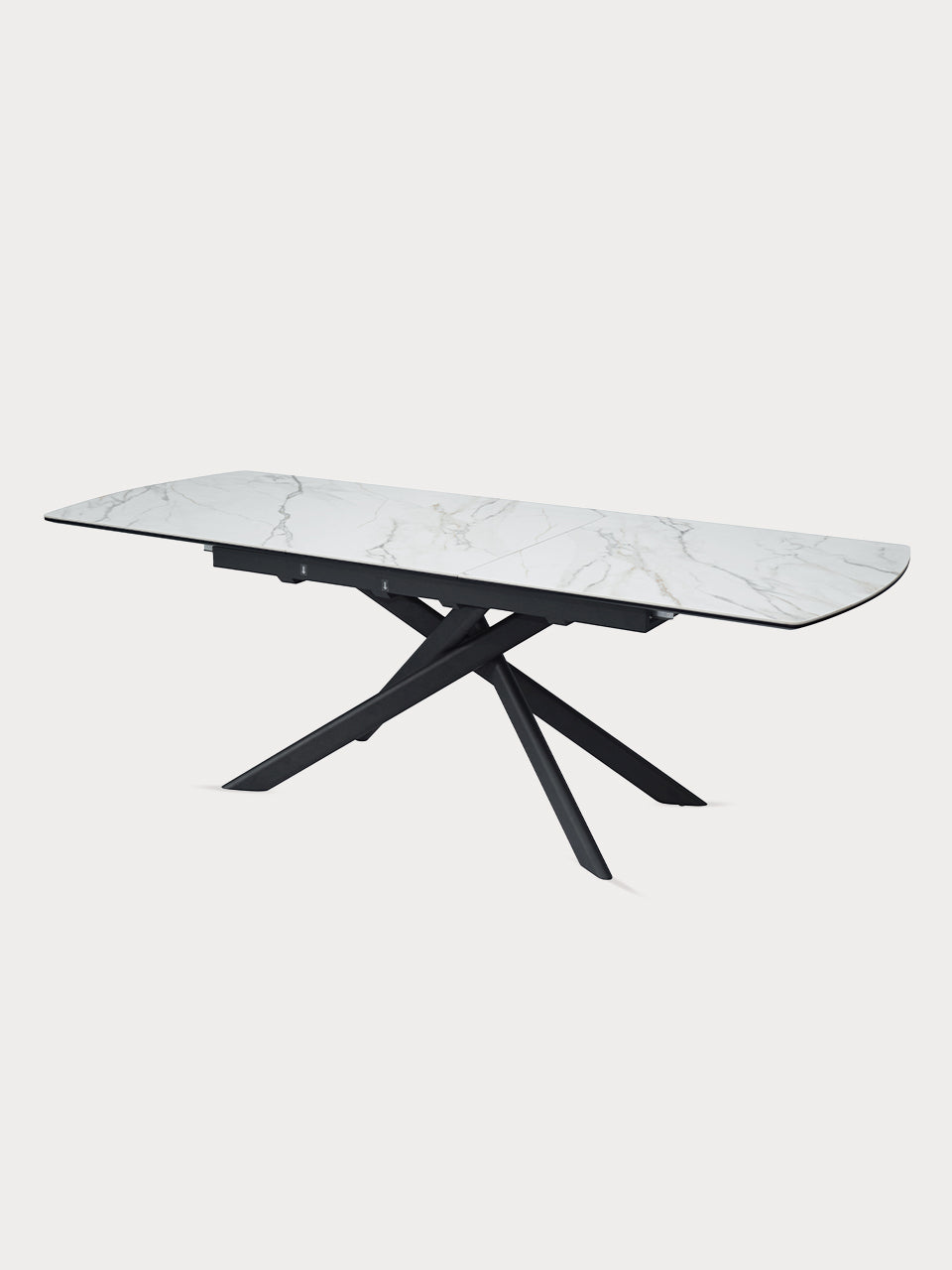 Mesa de comedor de cerámica efecto mármol, extensible 180 - 180 cm