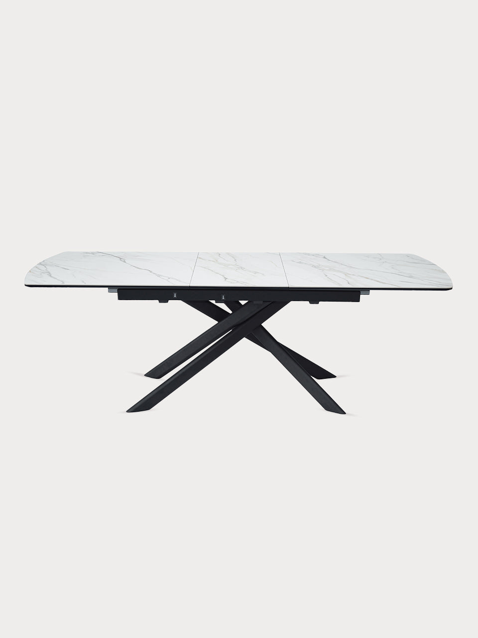 Mesa de comedor de cerámica efecto mármol, extensible 180 - 180 cm