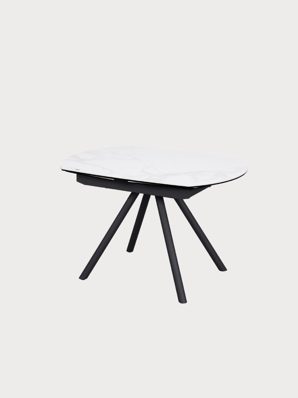 Mesa de comedor ovalada extensible de cerámica