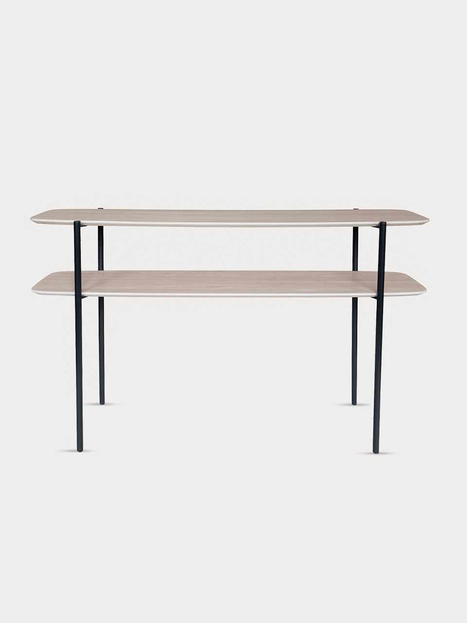 Recibidor de madera con patas de metal negro | FILAKIA
