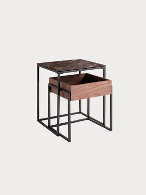Mesa con tablero de cerámica y cajón 