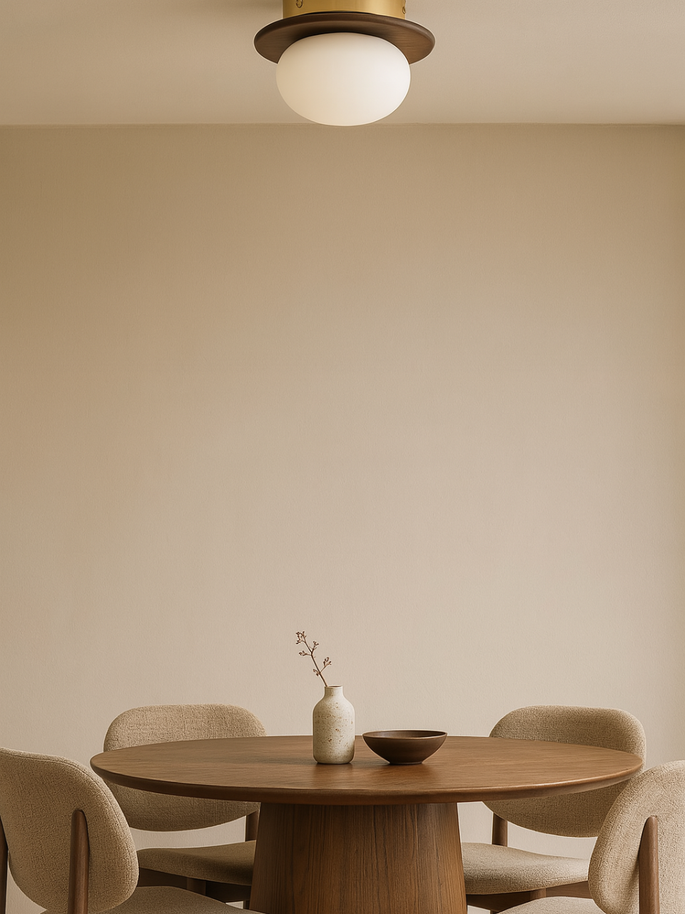 Aplique de techo de madera.
