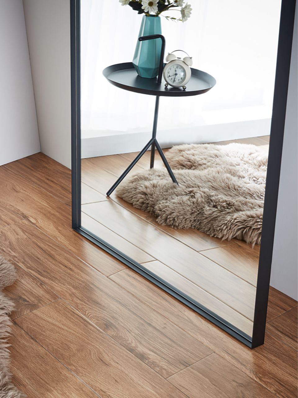 Espejo rectangular negro (150 x 50 cm)