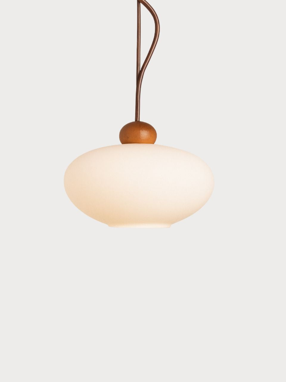 Lámpara de techo de madera y vidrio