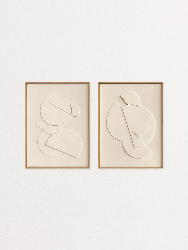 Set cuadros Claudio con relieve 75x100, decoración salón
