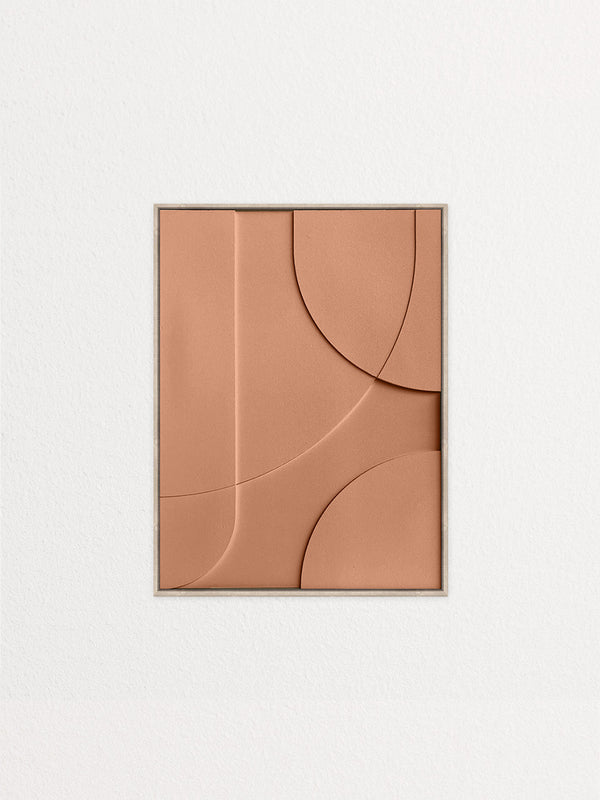 Cuadro Nadine con relieve 3D y marco de bambú 55x75