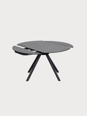 Mesa de comedor redonda extensible de cerámica