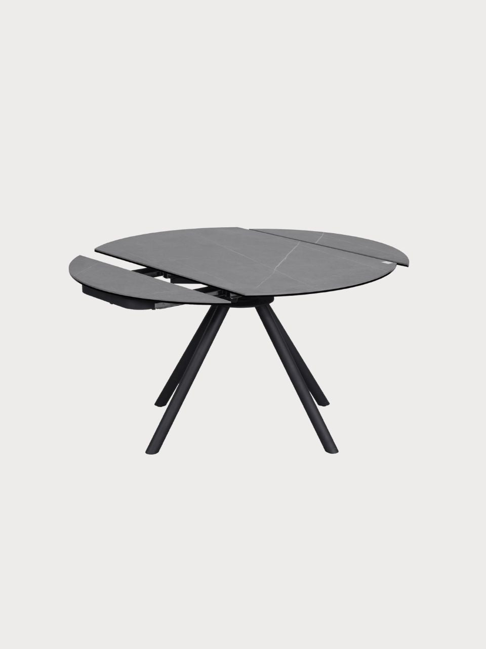Mesa de comedor redonda extensible de cerámica