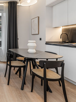 Mesa de comedor de cerámica rectangular, extensible 180 - 260 cm
