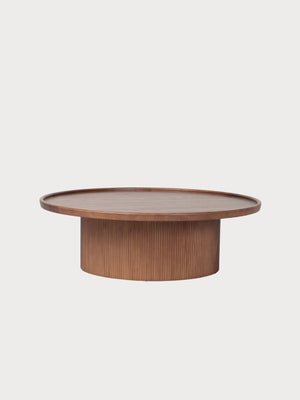 Mesa de centro acanalada de madera