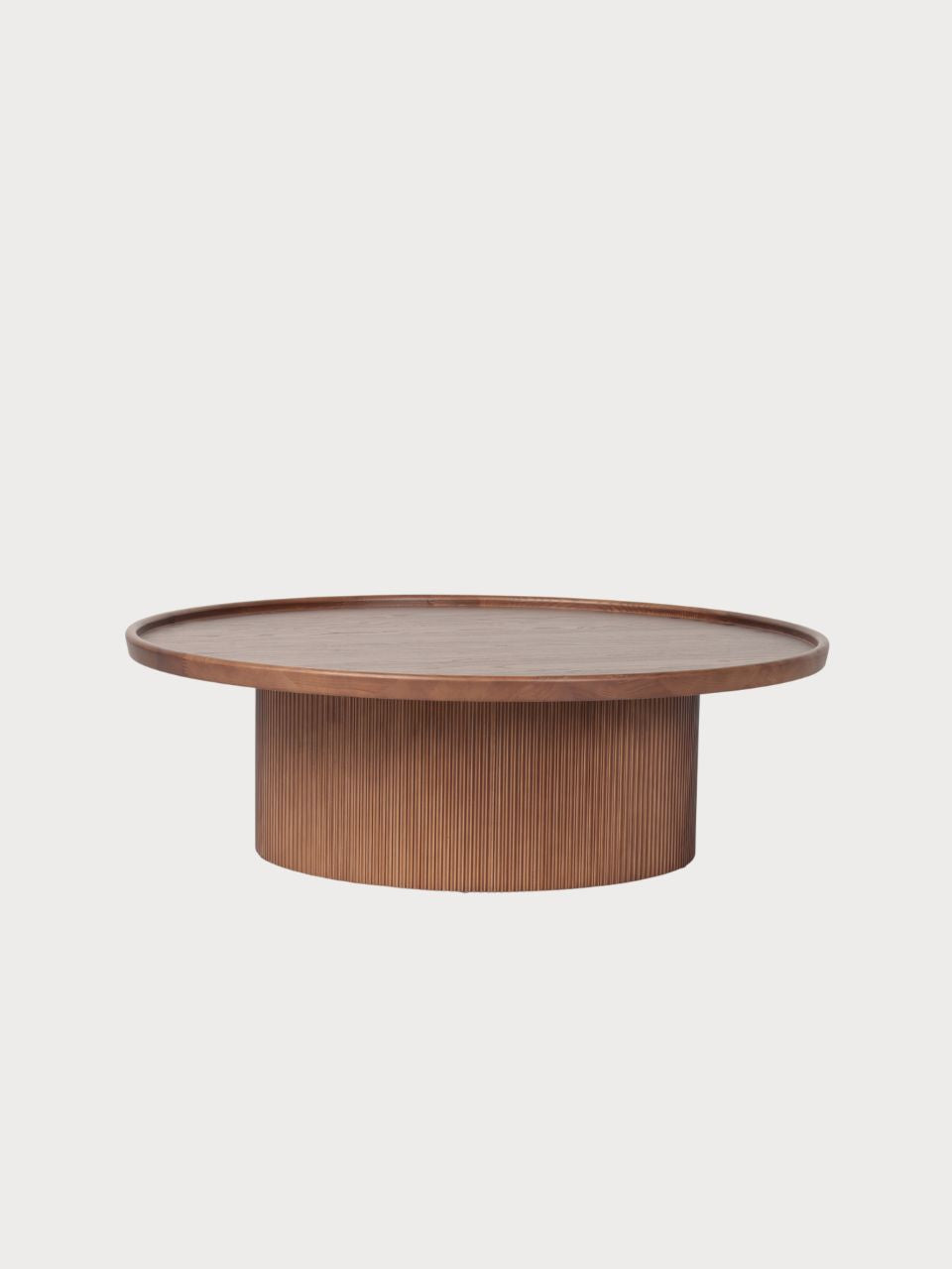 Mesa de centro acanalada de madera