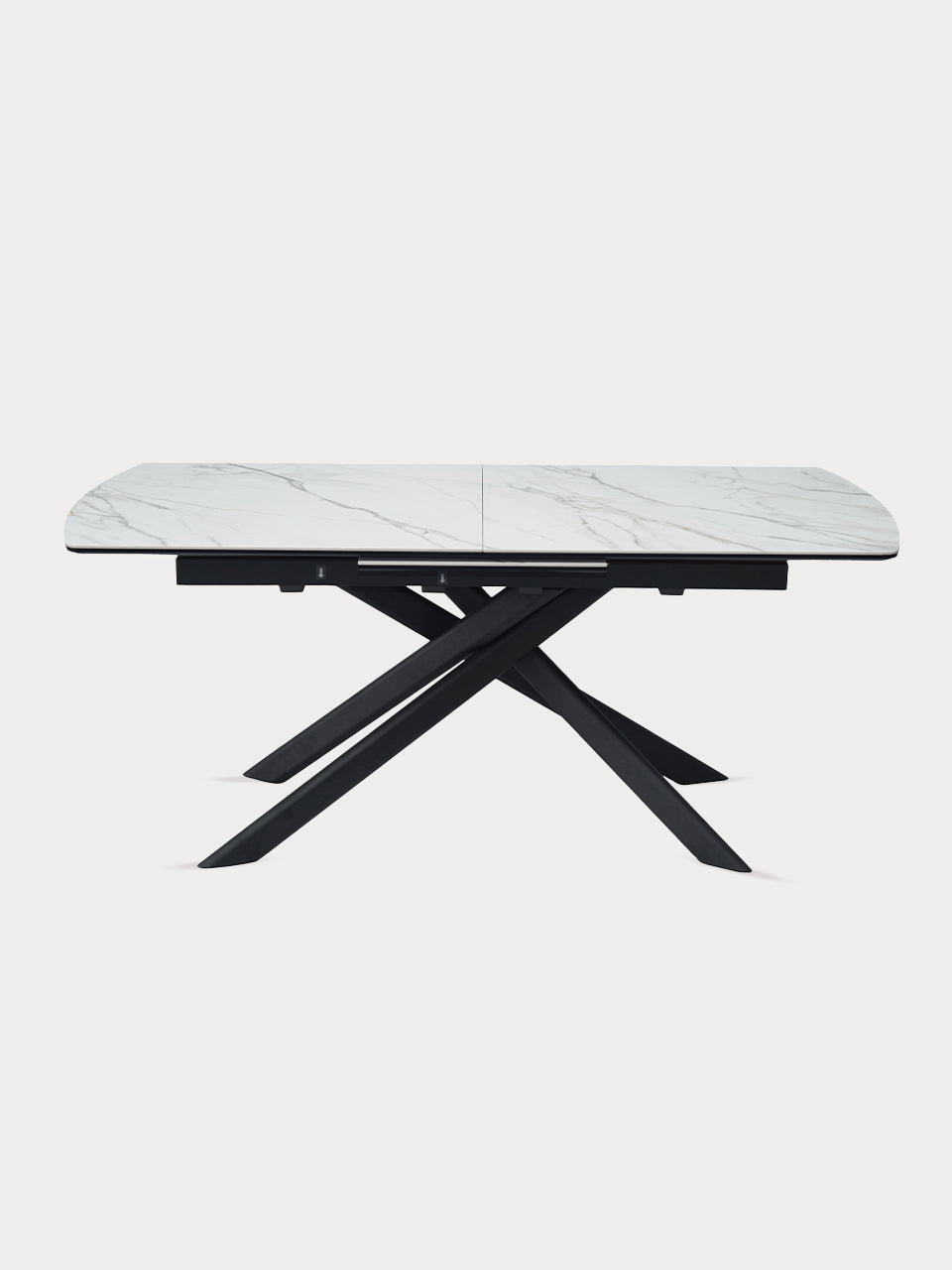 Mesa de comedor de cerámica efecto mármol, extensible 180 - 180 cm
