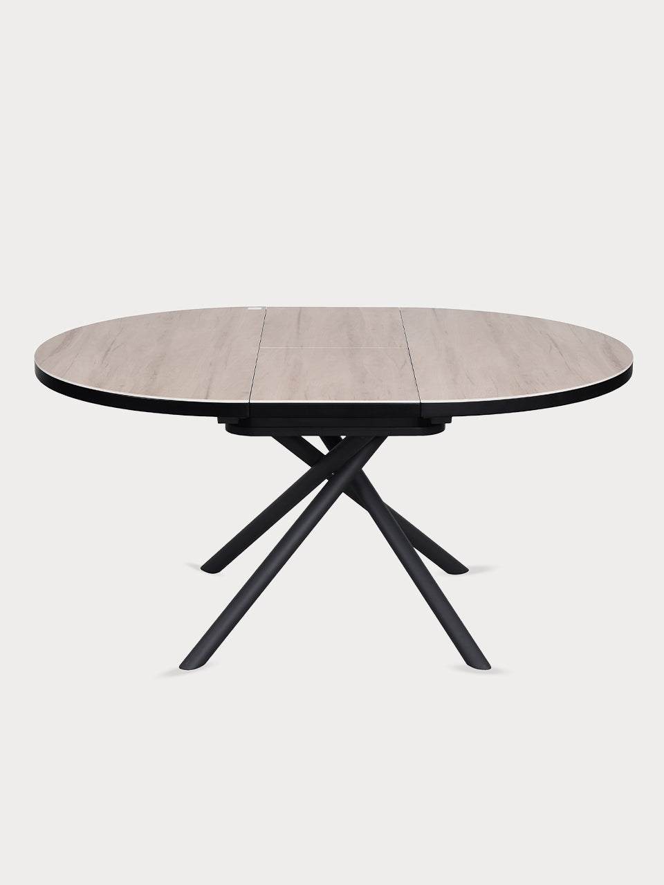 Mesa de comedor de cerámica beige, extensible 120 - 160 cm