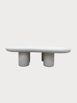 Mesa de centro irregular blanca