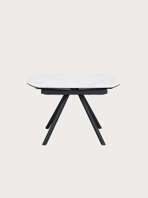 Mesa de comedor ovalada extensible de cerámica