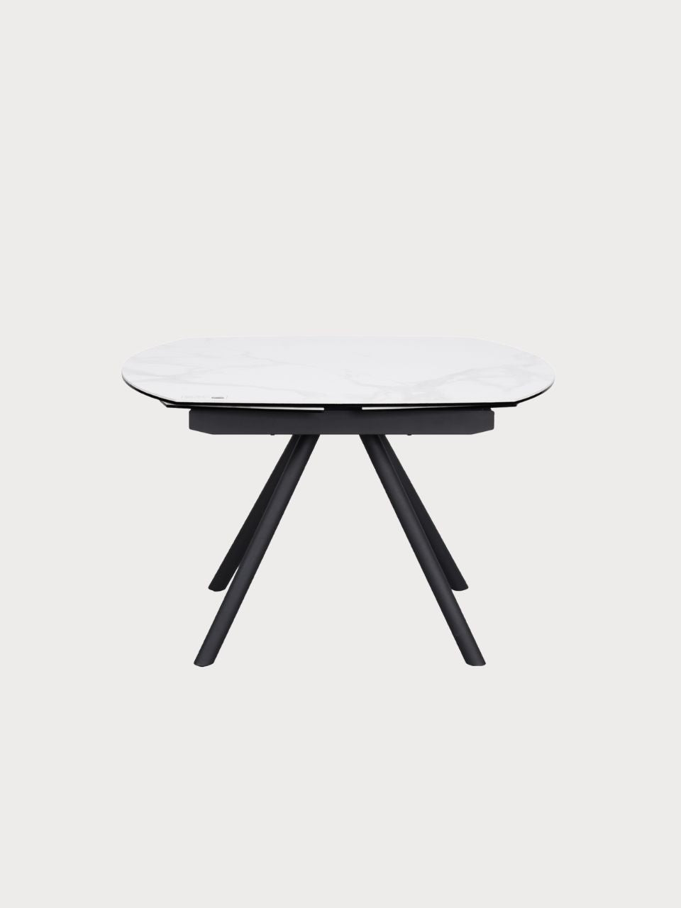 Mesa de comedor ovalada extensible de cerámica