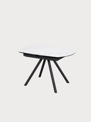 Mesa de comedor ovalada extensible de cerámica