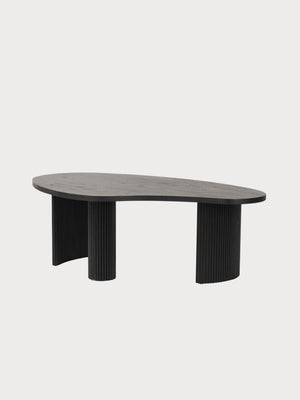 Set de mesas de centro de madera negra irregular