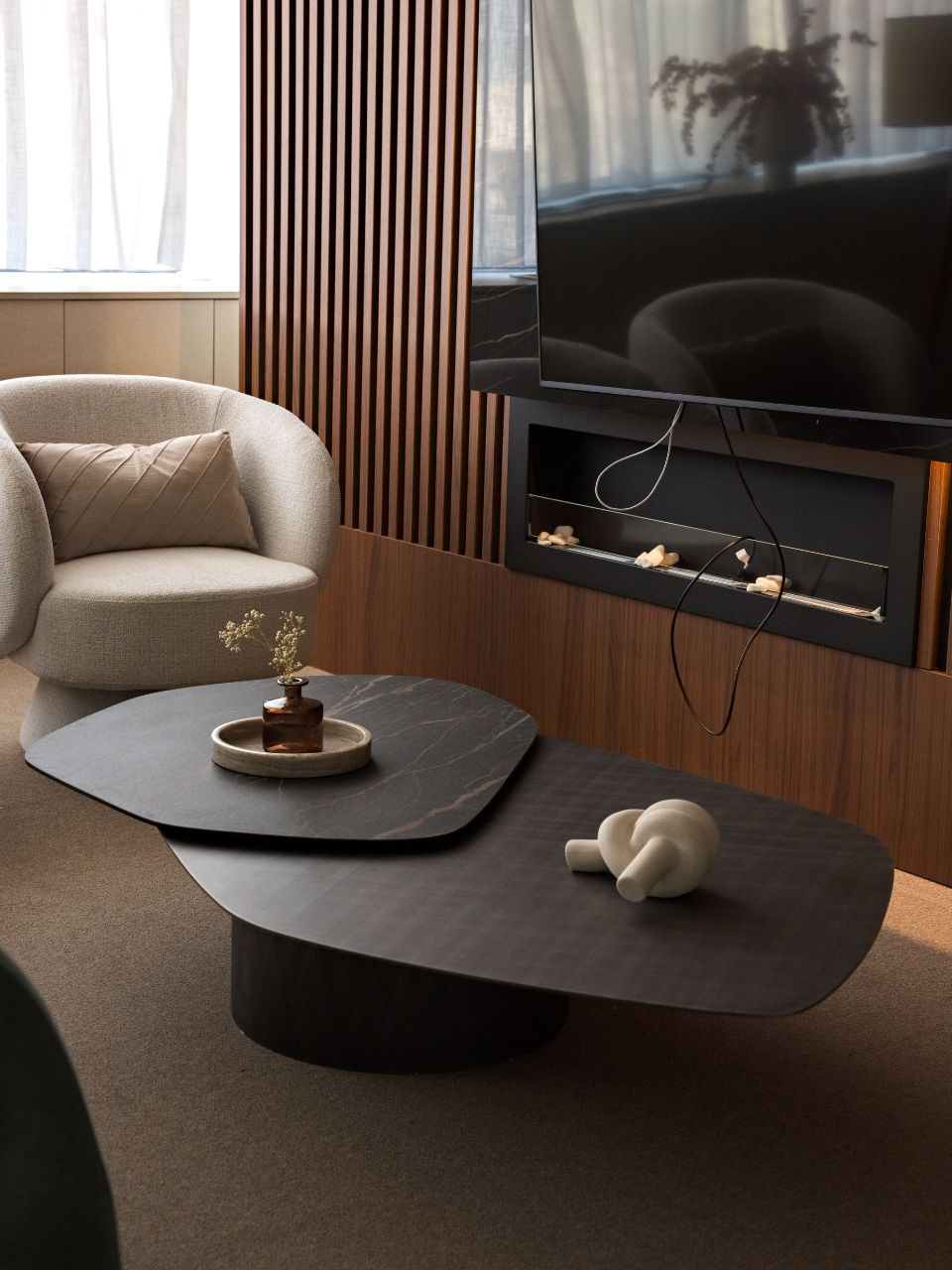 Mesa de centro italiana con doble tablero