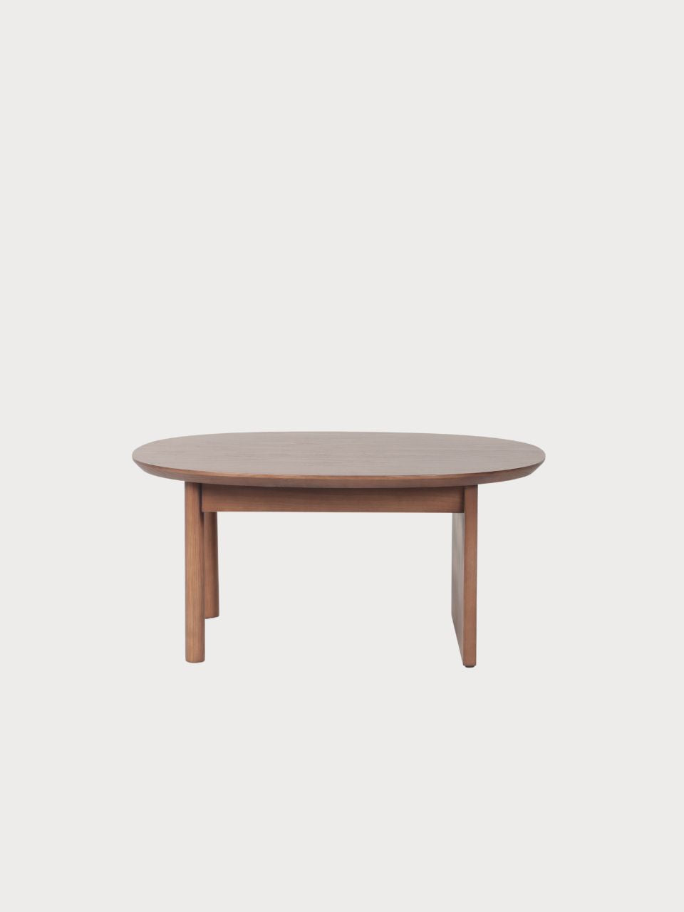 Mesa de centro redonda con tablero de madera