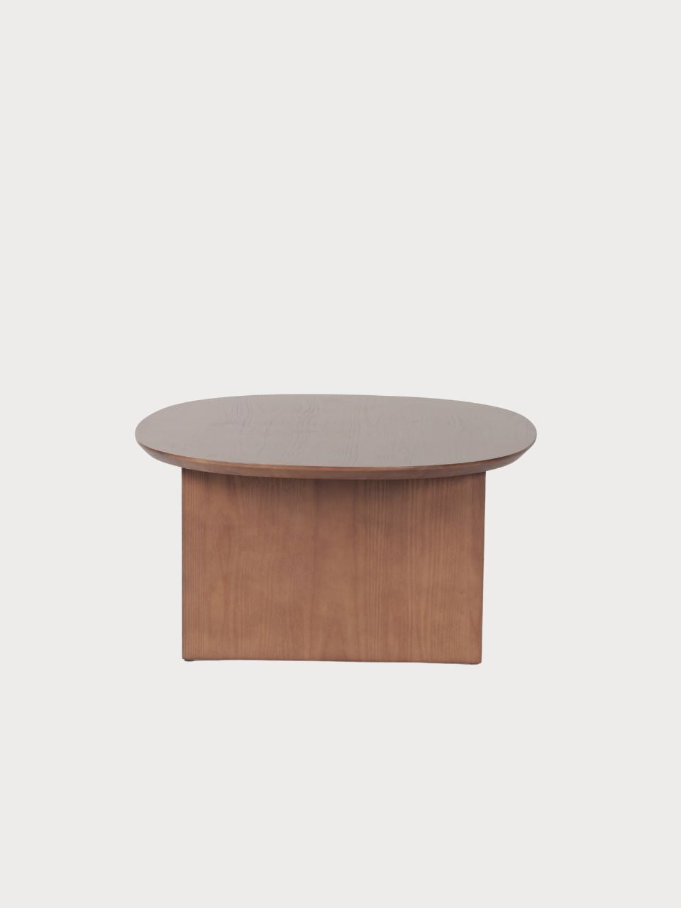 Mesa de centro redonda con tablero de madera
