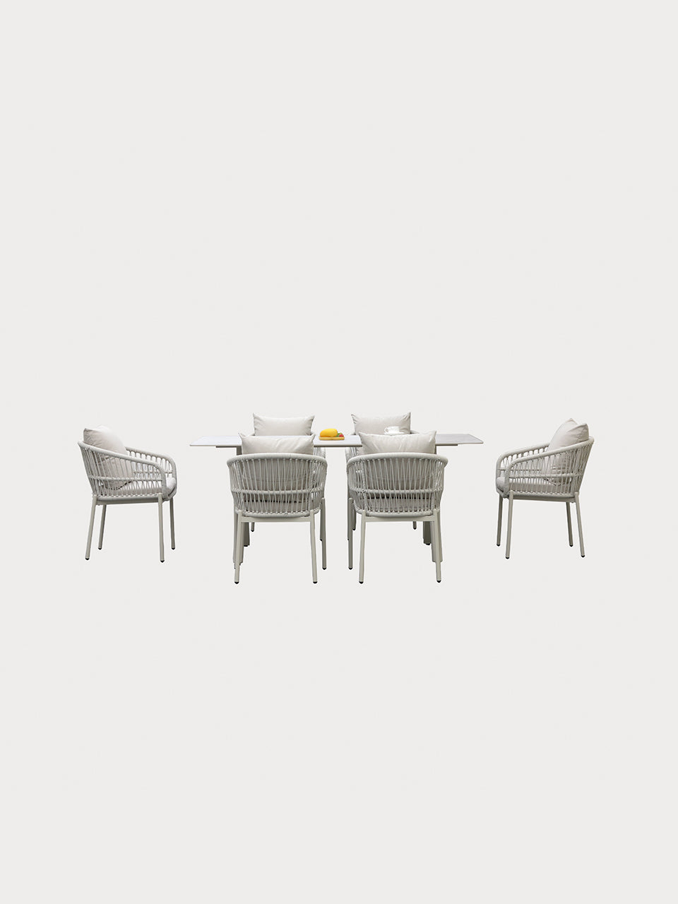 Set comedor exterior MILENA piedra blanca | Filakia