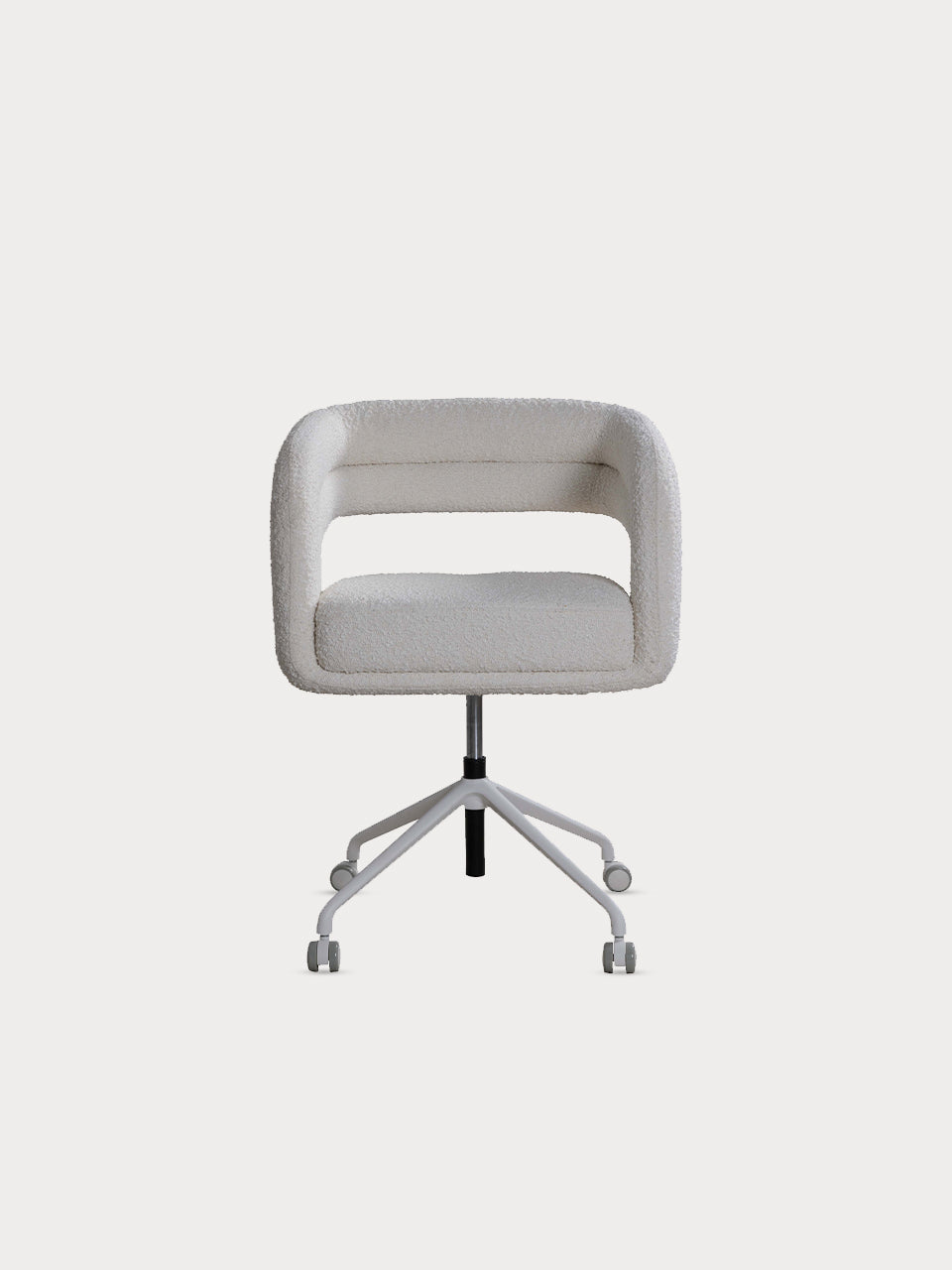 Silla escritorio LIDIA bouclé blanco | Filakia